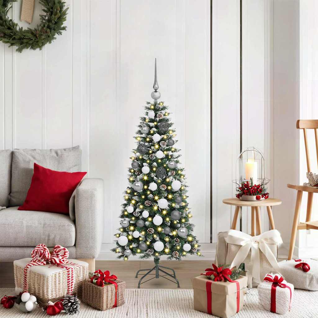 Kunstkerstboom met 150 LED Groen 120 cm PVC en Plastic en Staal is nu te koop bij PeponiXL, paradijselijk wonen!