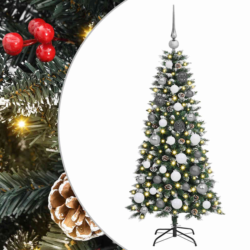 Kunstkerstboom met 150 LED Groen 120 cm PVC en Plastic en Staal is nu te koop bij PeponiXL, paradijselijk wonen!
