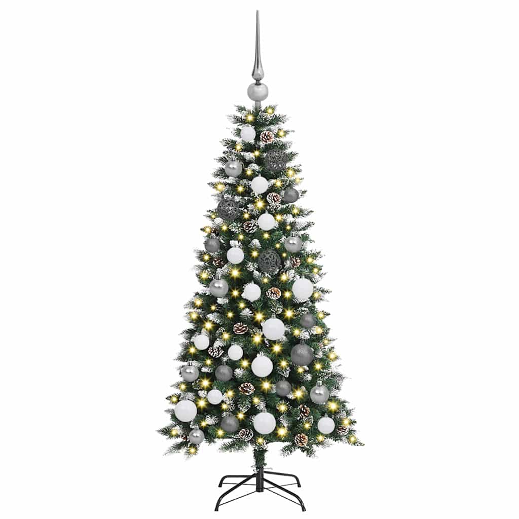 Kunstkerstboom met 150 LED Groen 120 cm PVC en Plastic en Staal is nu te koop bij PeponiXL, paradijselijk wonen!
