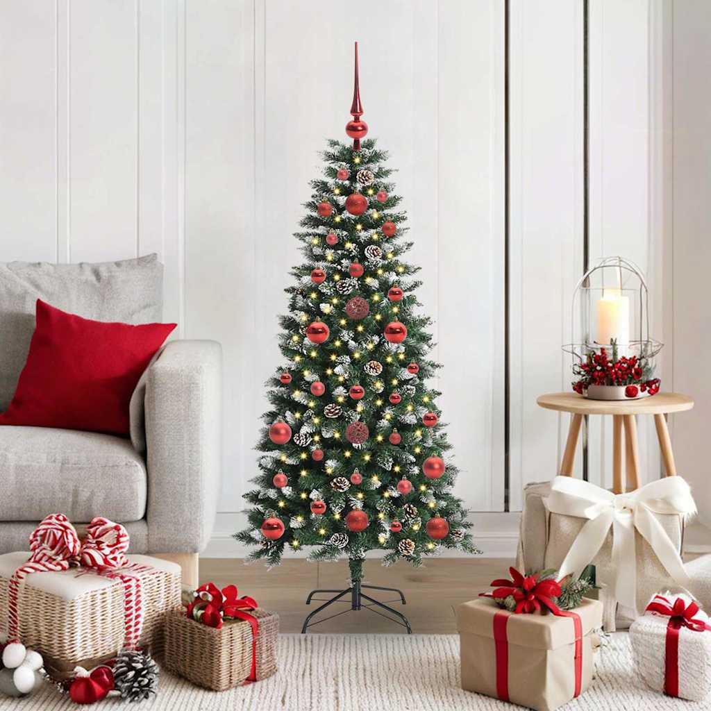 Kunstkerstboom met 150 LED Groen 120 cm PVC en Plastic en Staal is nu te koop bij PeponiXL, paradijselijk wonen!
