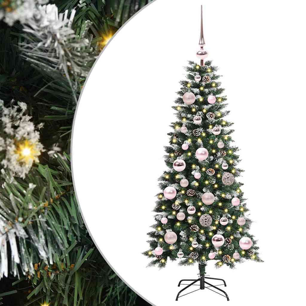 Kunstkerstboom met 150 LED Groen 120 cm PVC en Plastic en Staal is nu te koop bij PeponiXL, paradijselijk wonen!