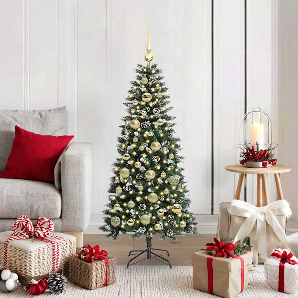 Kunstkerstboom met 150 LED Groen 120 cm PVC en Plastic en Staal is nu te koop bij PeponiXL, paradijselijk wonen!