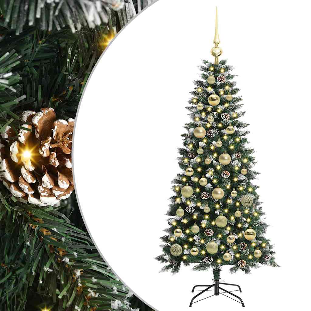 Kunstkerstboom met 150 LED Groen 120 cm PVC en Plastic en Staal is nu te koop bij PeponiXL, paradijselijk wonen!
