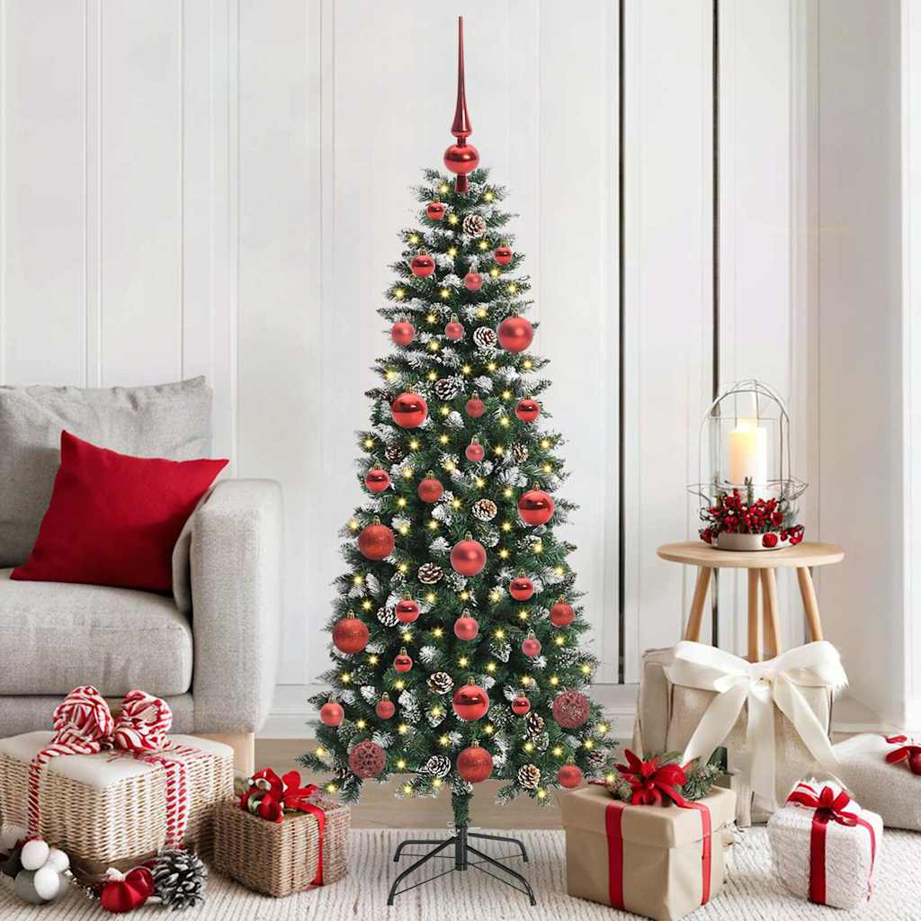 Kunstkerstboom met 150 LED Groen 150 cm PVC en Plastic en Staal is nu te koop bij PeponiXL, paradijselijk wonen!