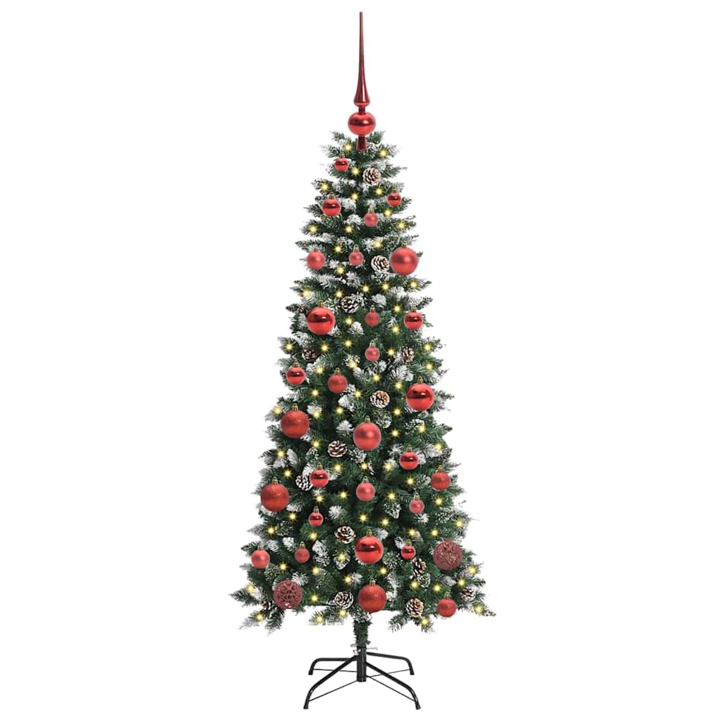 Kunstkerstboom met 150 LED Groen 150 cm PVC en Plastic en Staal is nu te koop bij PeponiXL, paradijselijk wonen!
