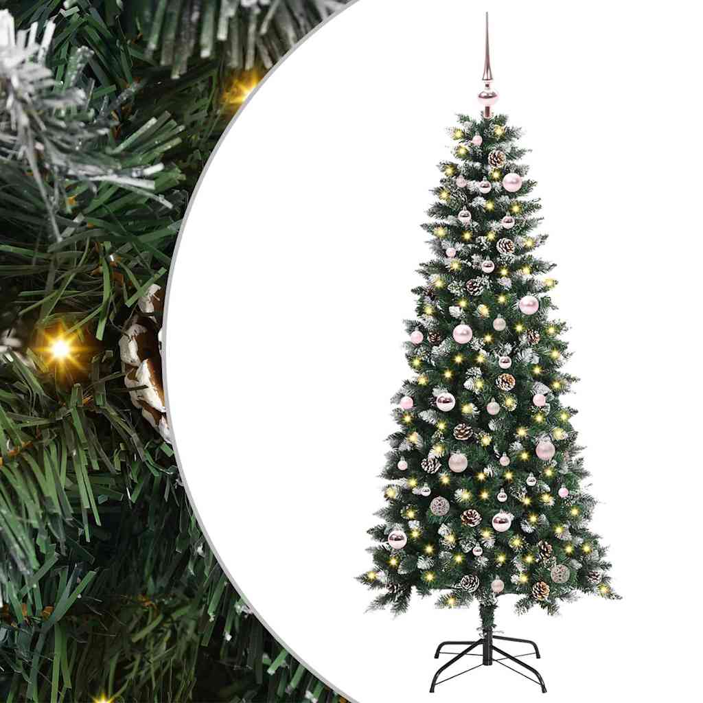Kunstkerstboom met 150 LED Groen 150 cm PVC en Plastic en Staal is nu te koop bij PeponiXL, paradijselijk wonen!