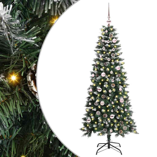 Kunstkerstboom met 150 LED Groen 150 cm PVC en Plastic en Staal is nu te koop bij PeponiXL, paradijselijk wonen!