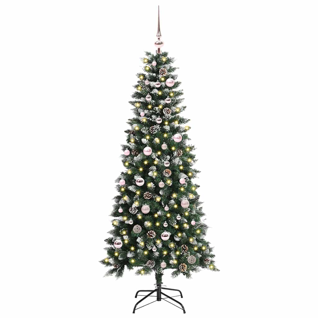 Kunstkerstboom met 150 LED Groen 150 cm PVC en Plastic en Staal is nu te koop bij PeponiXL, paradijselijk wonen!