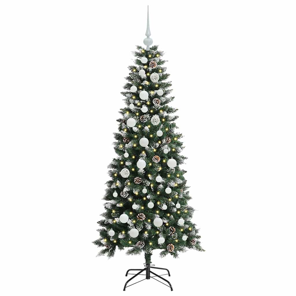 Kunstkerstboom met 150 LED Groen 150 cm PVC en Plastic en Staal is nu te koop bij PeponiXL, paradijselijk wonen!