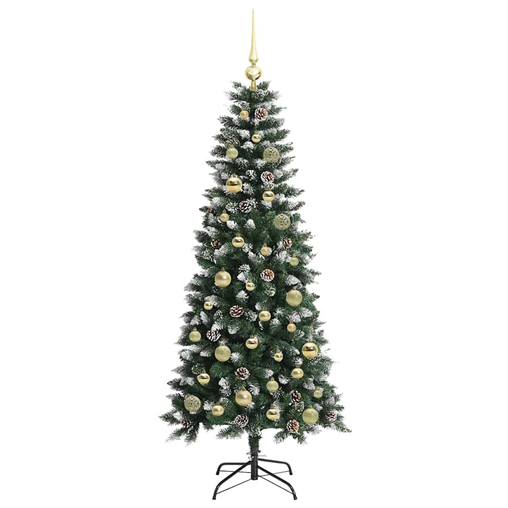 Kunstkerstboom met 150 LED Groen 150 cm PVC en Plastic en Staal is nu te koop bij PeponiXL, paradijselijk wonen!