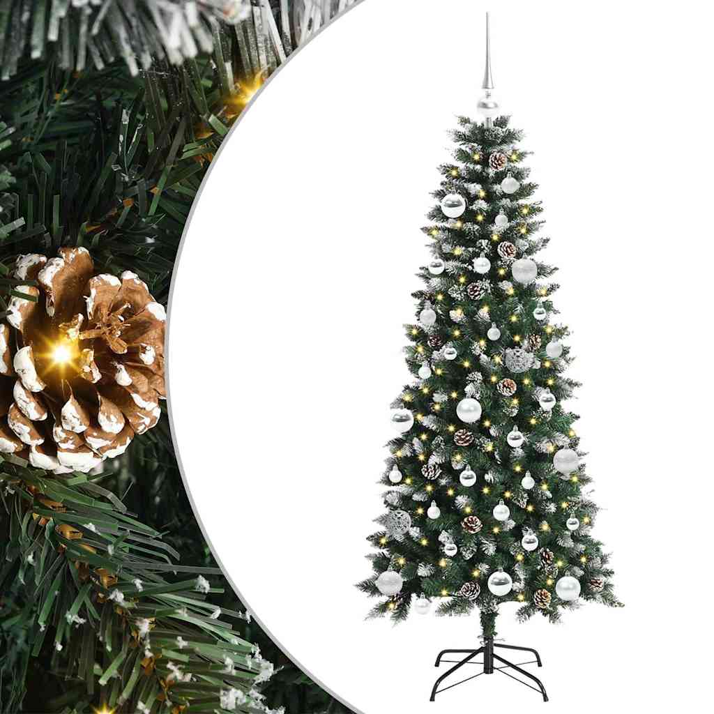 Kunstkerstboom met 150 LED Groen 150 cm PVC en Plastic en Staal is nu te koop bij PeponiXL, paradijselijk wonen!