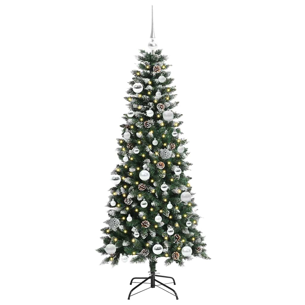 Kunstkerstboom met 150 LED Groen 150 cm PVC en Plastic en Staal is nu te koop bij PeponiXL, paradijselijk wonen!