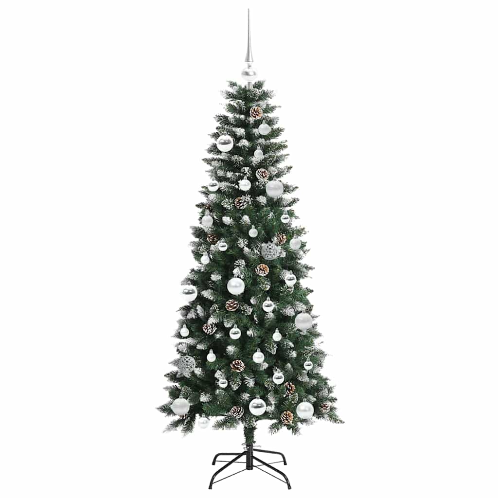 Kunstkerstboom met 150 LED Groen 150 cm PVC en Plastic en Staal is nu te koop bij PeponiXL, paradijselijk wonen!