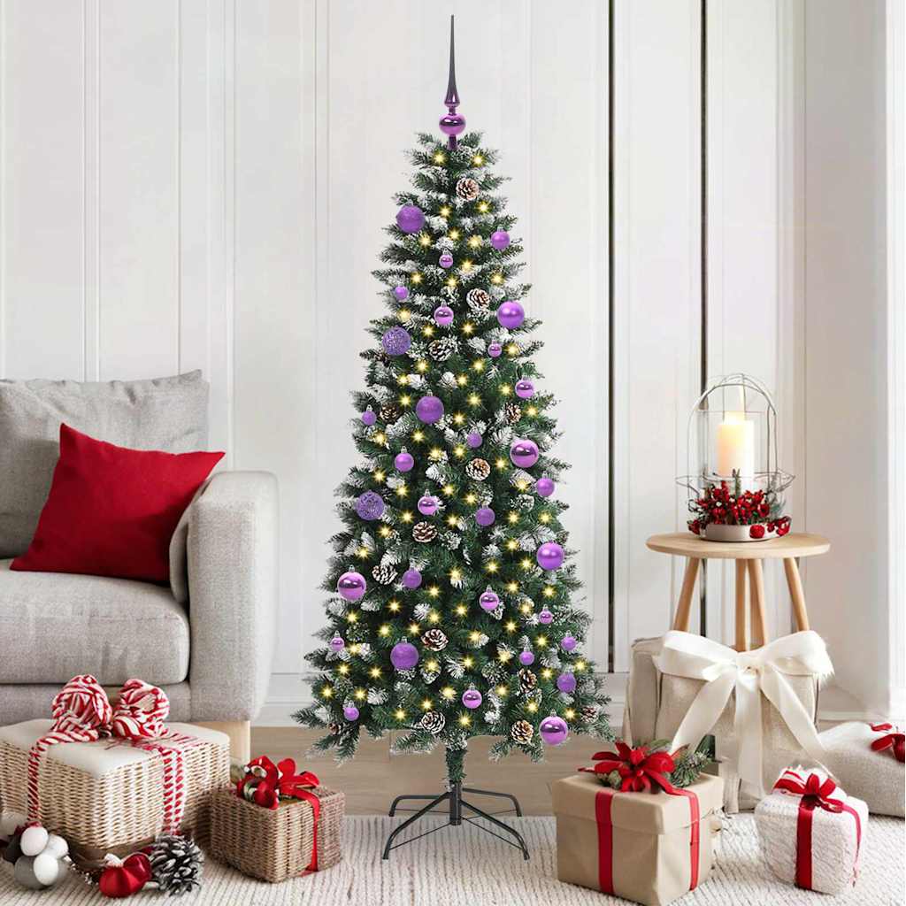 Kunstkerstboom met 150 LED Groen 150 cm PVC en Plastic en Staal is nu te koop bij PeponiXL, paradijselijk wonen!