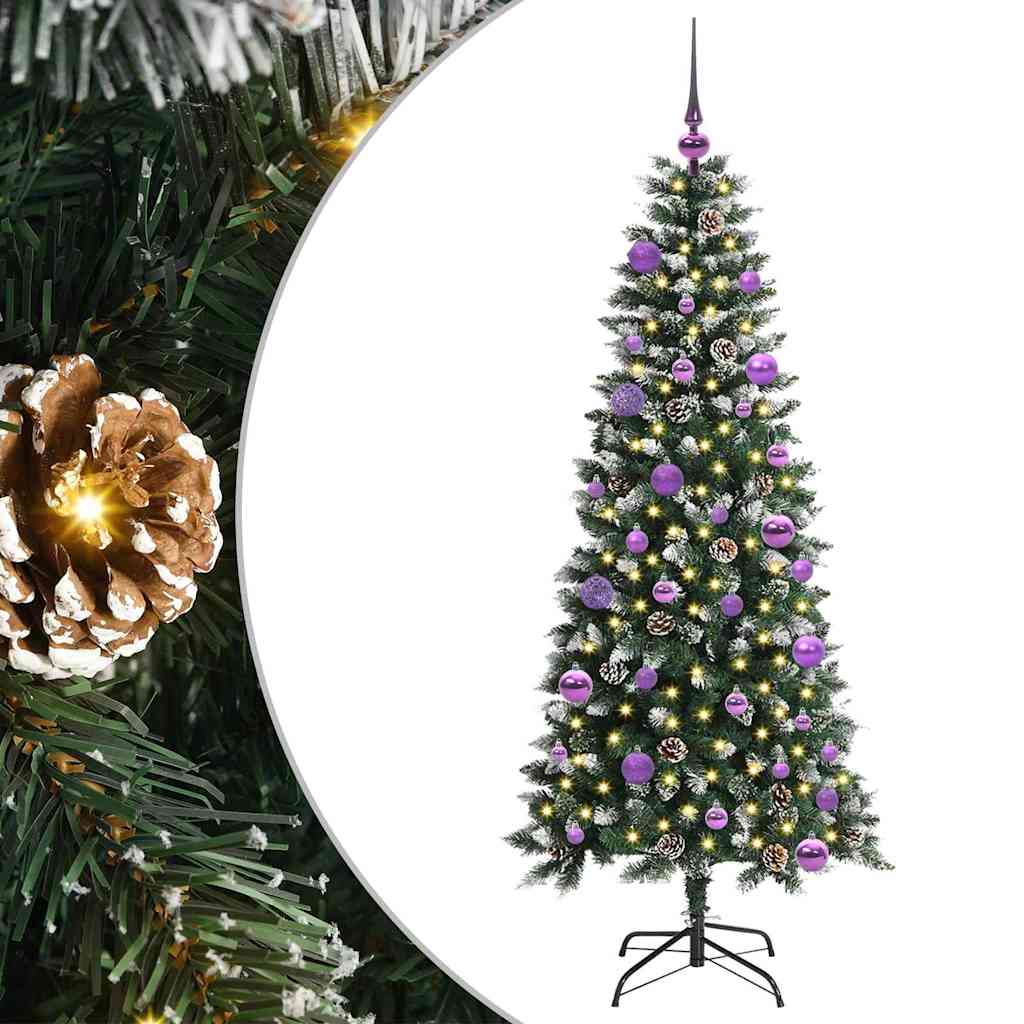 Kunstkerstboom met 150 LED Groen 150 cm PVC en Plastic en Staal is nu te koop bij PeponiXL, paradijselijk wonen!