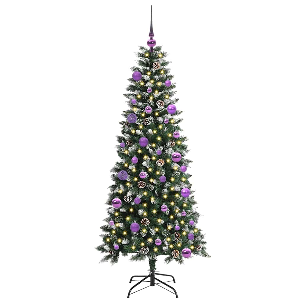 Kunstkerstboom met 150 LED Groen 150 cm PVC en Plastic en Staal is nu te koop bij PeponiXL, paradijselijk wonen!
