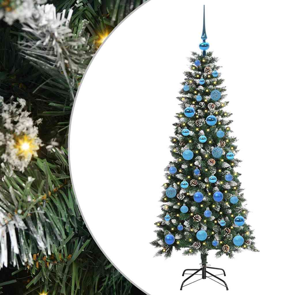 Kunstkerstboom met 150 LED Groen 150 cm PVC en Plastic en Staal is nu te koop bij PeponiXL, paradijselijk wonen!