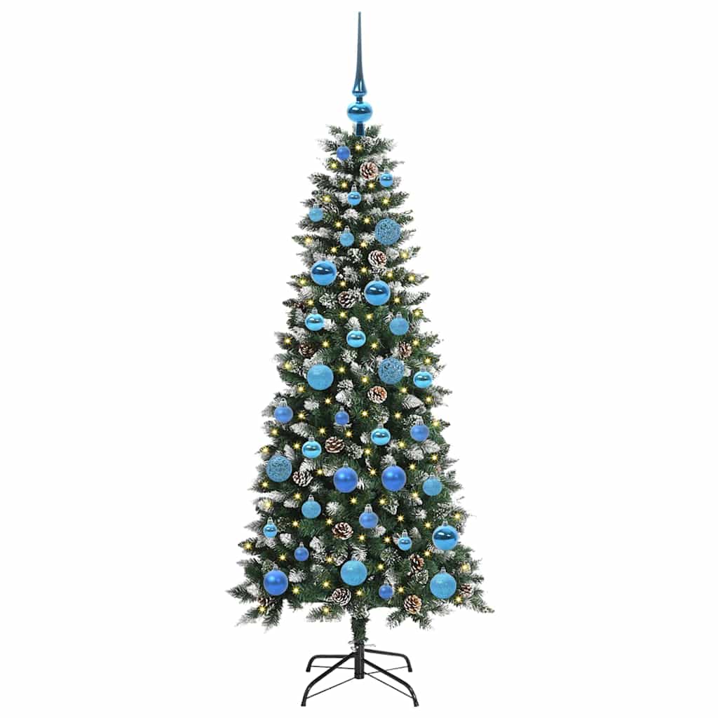 Kunstkerstboom met 150 LED Groen 150 cm PVC en Plastic en Staal is nu te koop bij PeponiXL, paradijselijk wonen!