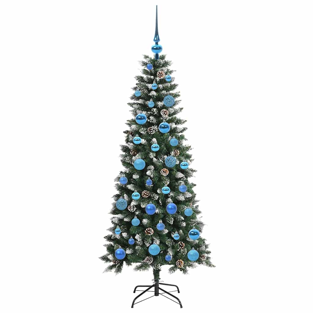 Kunstkerstboom met 150 LED Groen 150 cm PVC en Plastic en Staal is nu te koop bij PeponiXL, paradijselijk wonen!
