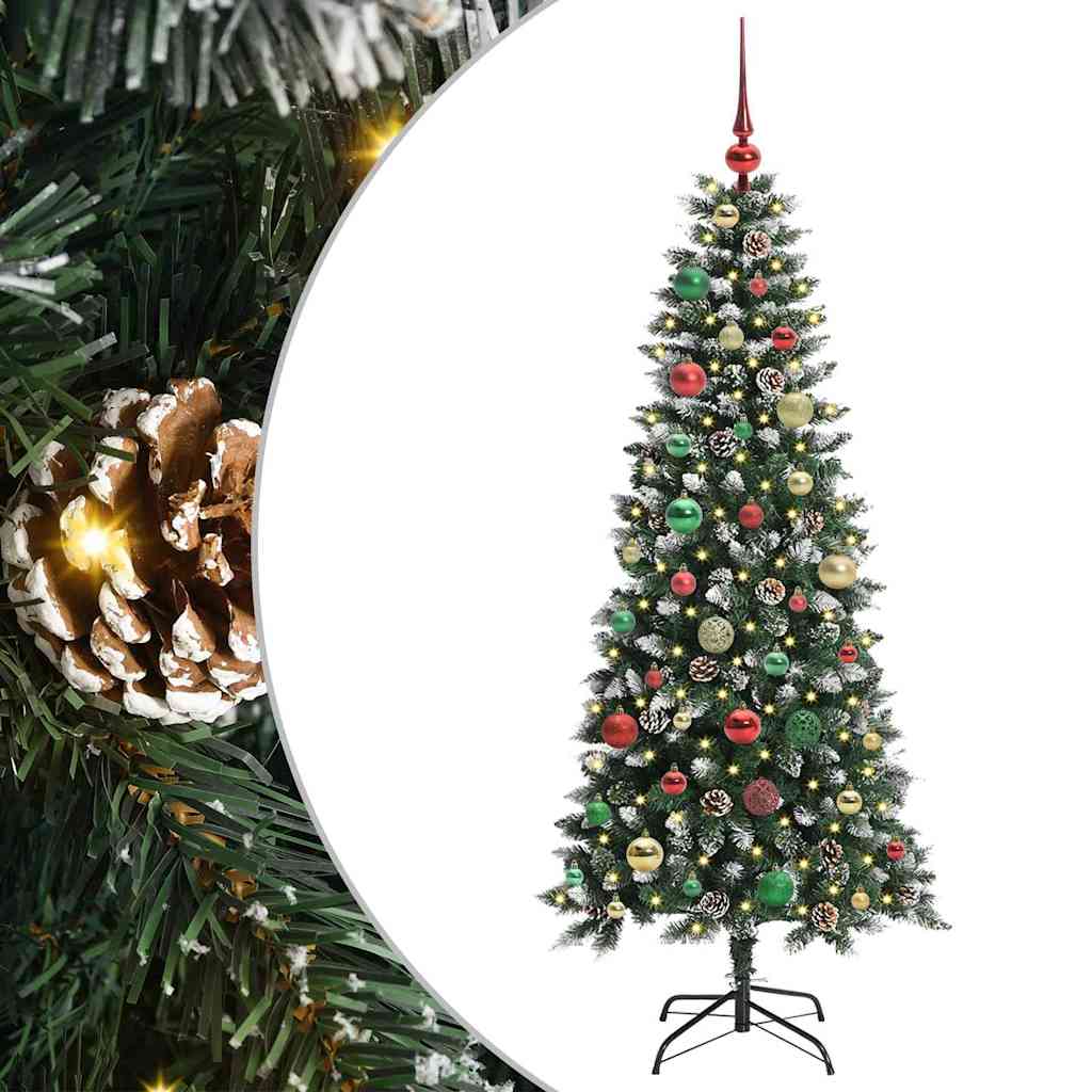 Kunstkerstboom met 150 LED Groen 150 cm PVC en Plastic en Staal is nu te koop bij PeponiXL, paradijselijk wonen!