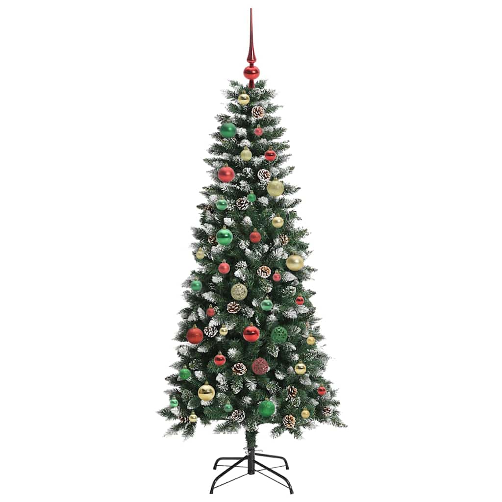 Kunstkerstboom met 150 LED Groen 150 cm PVC en Plastic en Staal is nu te koop bij PeponiXL, paradijselijk wonen!