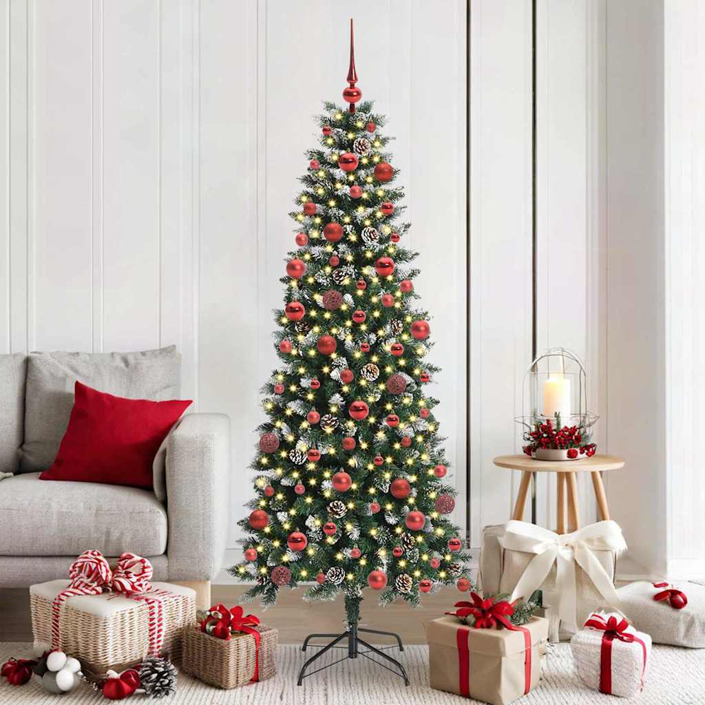 Kunstkerstboom met 300 LED Groen 180 cm PVC en Plastic en Staal is nu te koop bij PeponiXL, paradijselijk wonen!