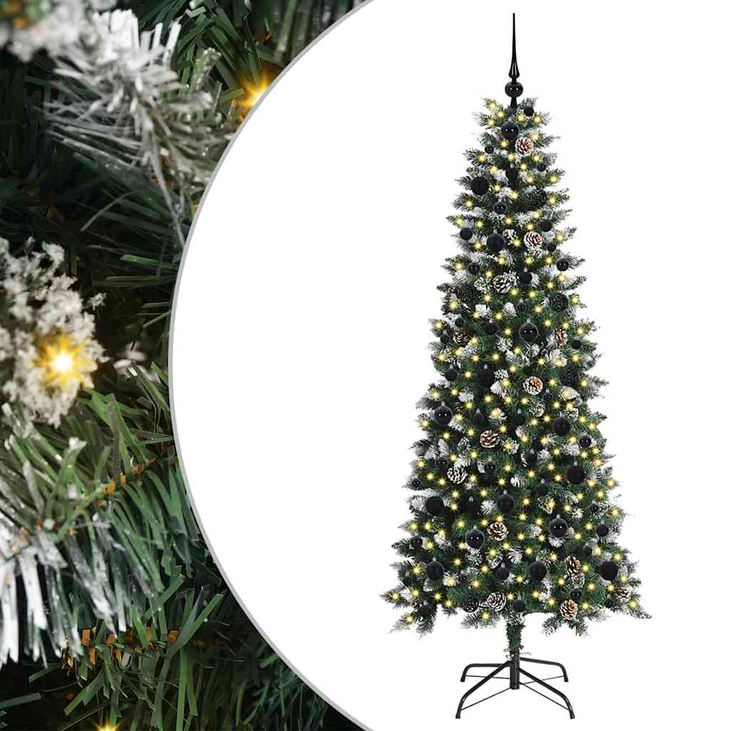 Kunstkerstboom met 300 LED Groen 180 cm PVC en Plastic en Staal is nu te koop bij PeponiXL, paradijselijk wonen!