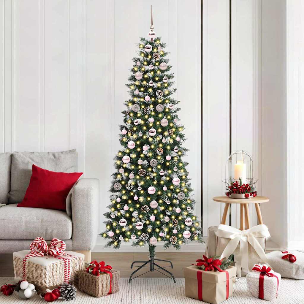 Kunstkerstboom met 300 LED Groen 180 cm PVC en Plastic en Staal is nu te koop bij PeponiXL, paradijselijk wonen!