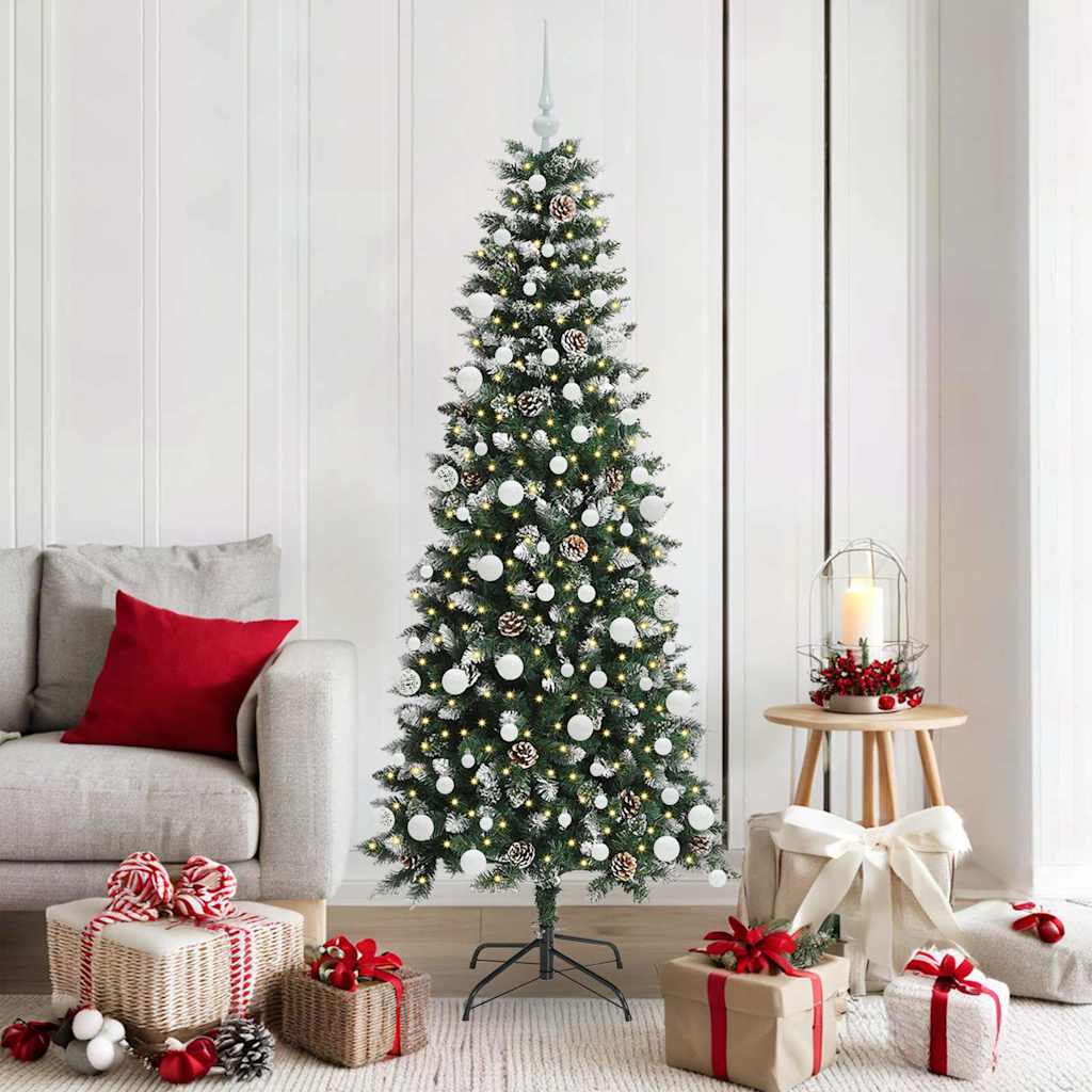 Kunstkerstboom met 300 LED Groen 180 cm PVC en Plastic en Staal is nu te koop bij PeponiXL, paradijselijk wonen!
