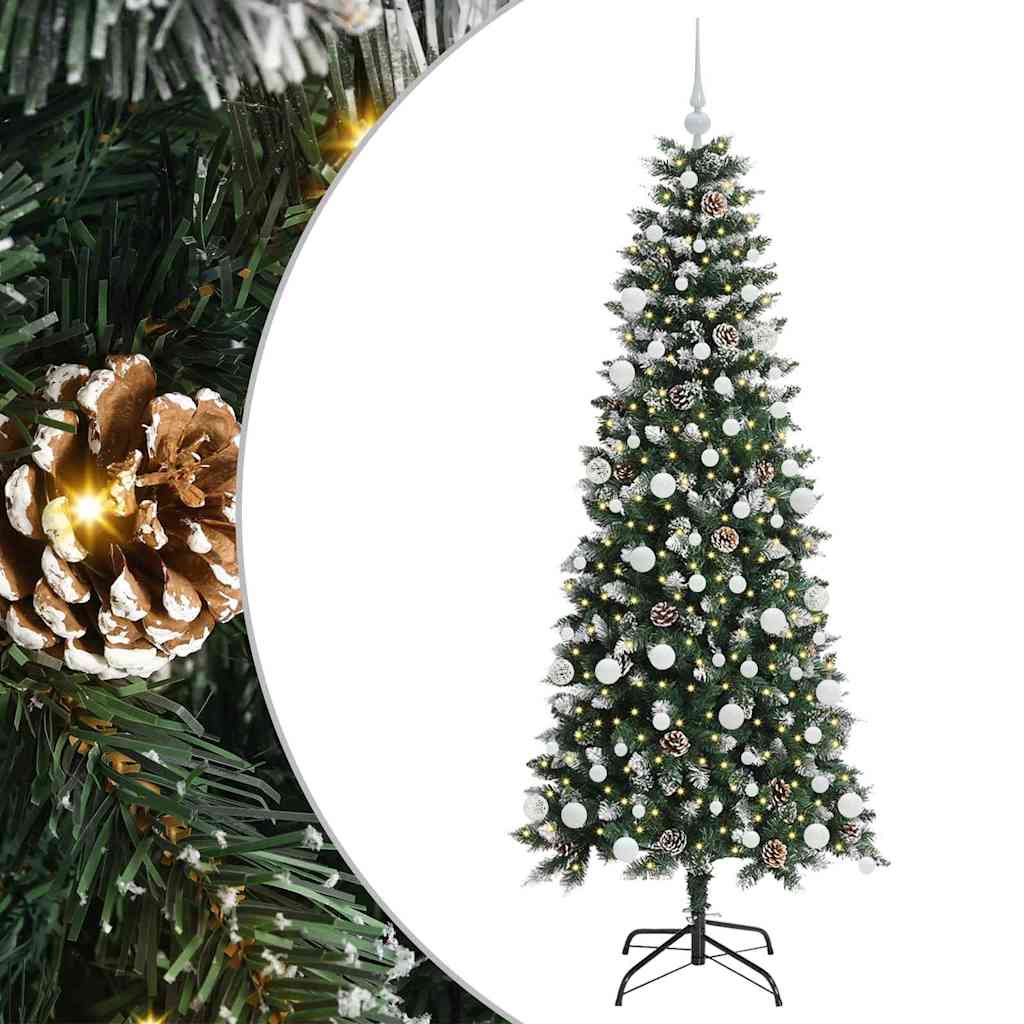 Kunstkerstboom met 300 LED Groen 180 cm PVC en Plastic en Staal is nu te koop bij PeponiXL, paradijselijk wonen!