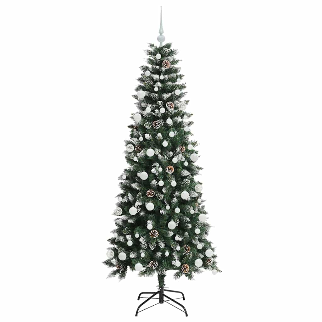 Kunstkerstboom met 300 LED Groen 180 cm PVC en Plastic en Staal is nu te koop bij PeponiXL, paradijselijk wonen!