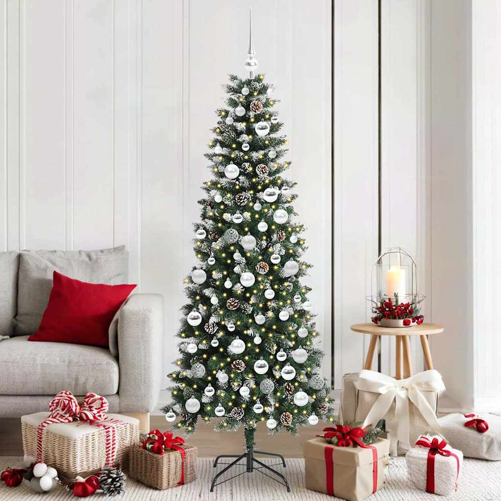 Kunstkerstboom met 300 LED Groen 180 cm PVC en Plastic en Staal is nu te koop bij PeponiXL, paradijselijk wonen!