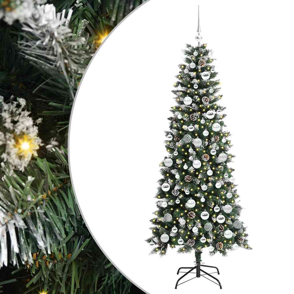 Kunstkerstboom met 300 LED Groen 180 cm PVC en Plastic en Staal is nu te koop bij PeponiXL, paradijselijk wonen!
