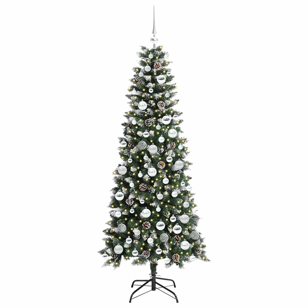 Kunstkerstboom met 300 LED Groen 180 cm PVC en Plastic en Staal is nu te koop bij PeponiXL, paradijselijk wonen!
