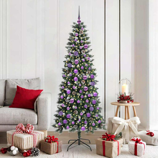 Kunstkerstboom met 300 LED Groen 180 cm PVC en Plastic en Staal is nu te koop bij PeponiXL, paradijselijk wonen!