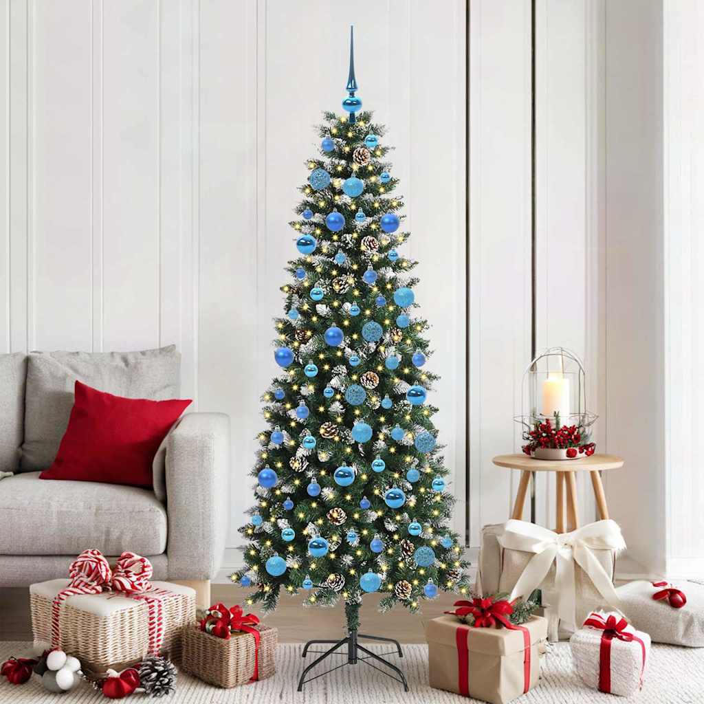 Kunstkerstboom met 300 LED Groen 180 cm PVC en Plastic en Staal is nu te koop bij PeponiXL, paradijselijk wonen!
