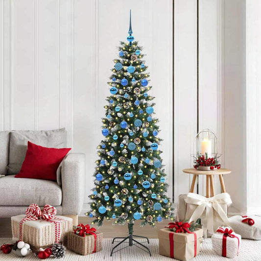 Kunstkerstboom met 300 LED Groen 180 cm PVC en Plastic en Staal is nu te koop bij PeponiXL, paradijselijk wonen!