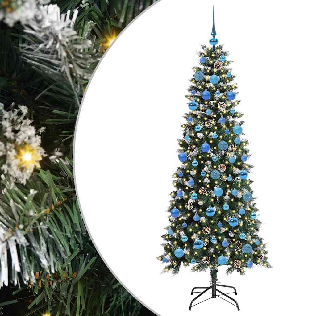 Kunstkerstboom met 300 LED Groen 180 cm PVC en Plastic en Staal is nu te koop bij PeponiXL, paradijselijk wonen!