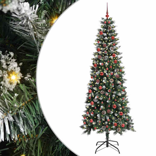 Kunstkerstboom met 300 LED Groen 210 cm PVC en Plastic en Staal is nu te koop bij PeponiXL, paradijselijk wonen!