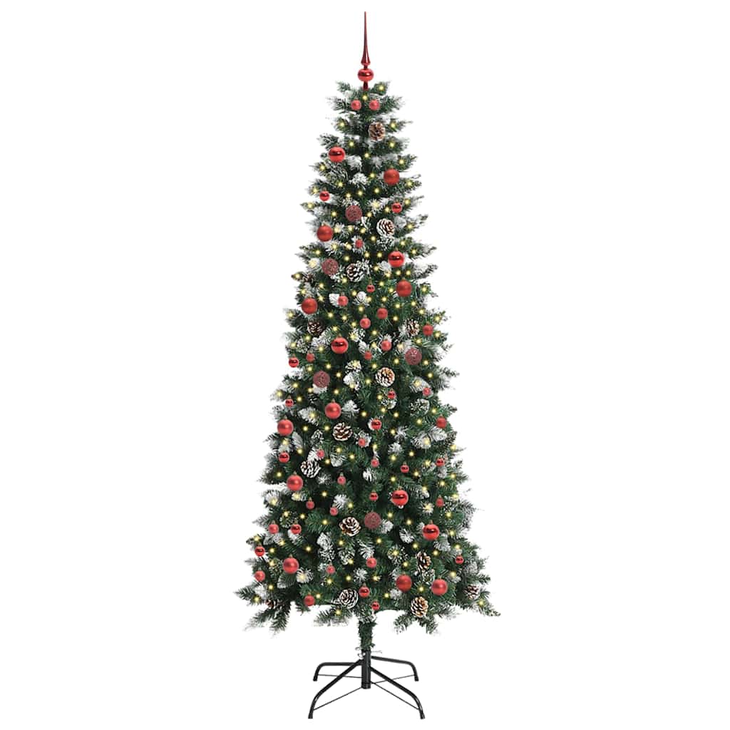 Kunstkerstboom met 300 LED Groen 210 cm PVC en Plastic en Staal is nu te koop bij PeponiXL, paradijselijk wonen!