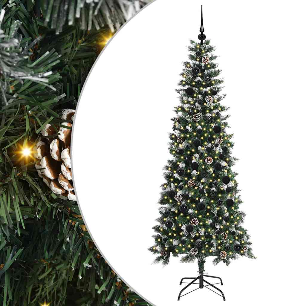 Kunstkerstboom met 300 LED Groen 210 cm PVC en Plastic en Staal is nu te koop bij PeponiXL, paradijselijk wonen!