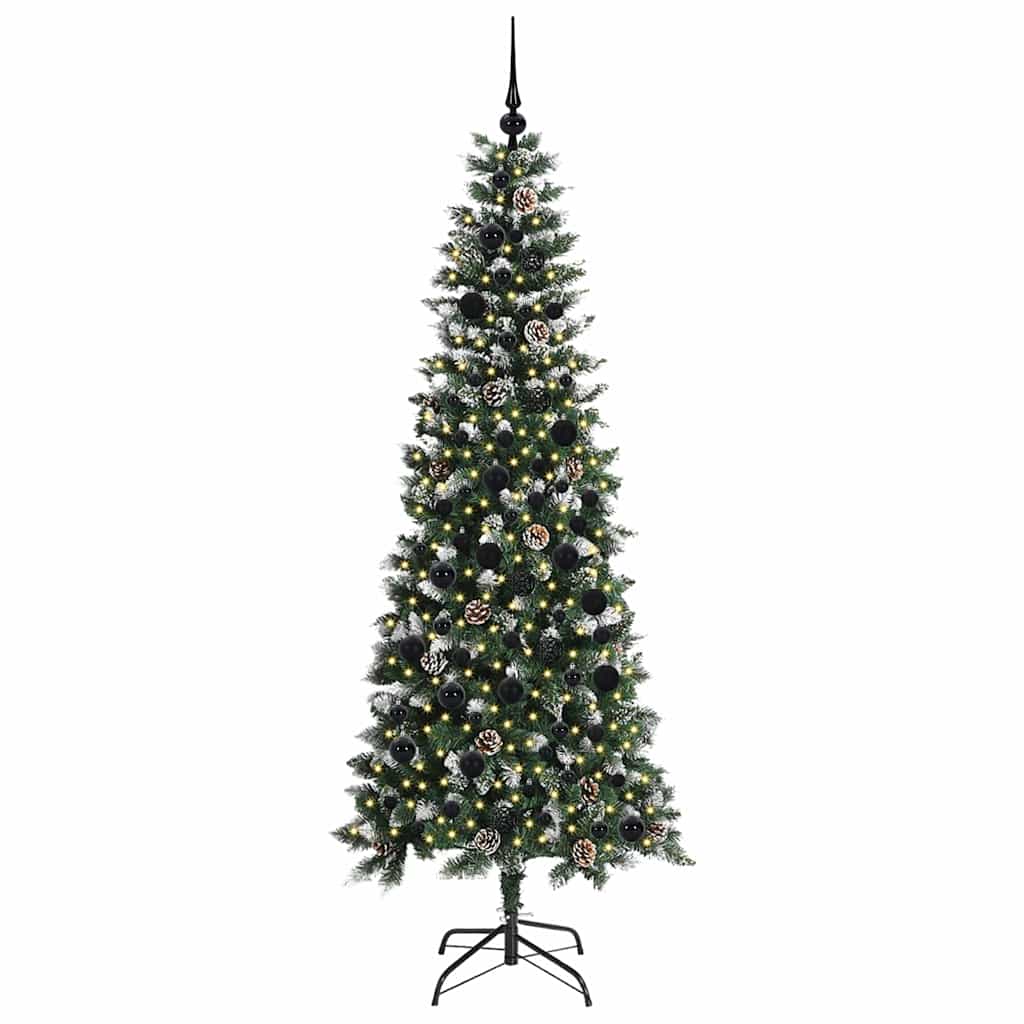 Kunstkerstboom met 300 LED Groen 210 cm PVC en Plastic en Staal is nu te koop bij PeponiXL, paradijselijk wonen!