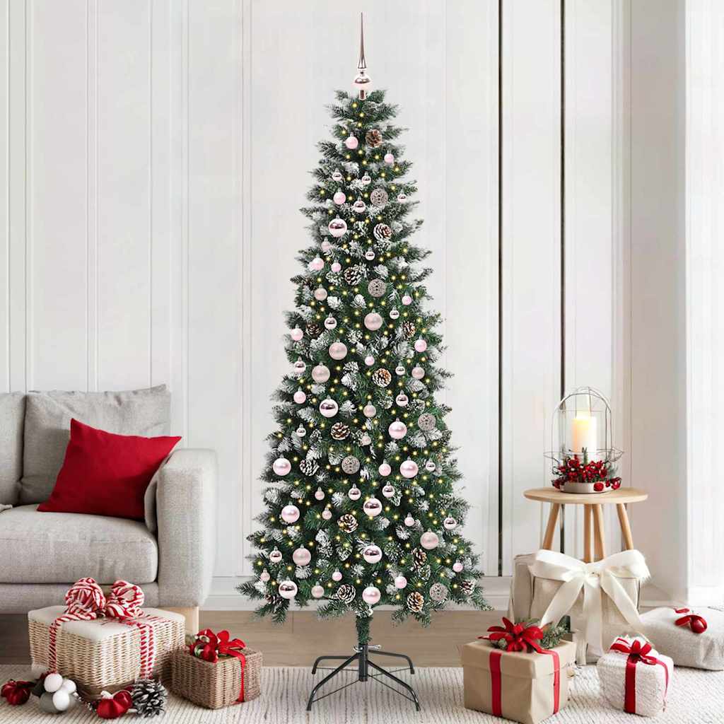 Kunstkerstboom met 300 LED Groen 210 cm PVC en Plastic en Staal is nu te koop bij PeponiXL, paradijselijk wonen!
