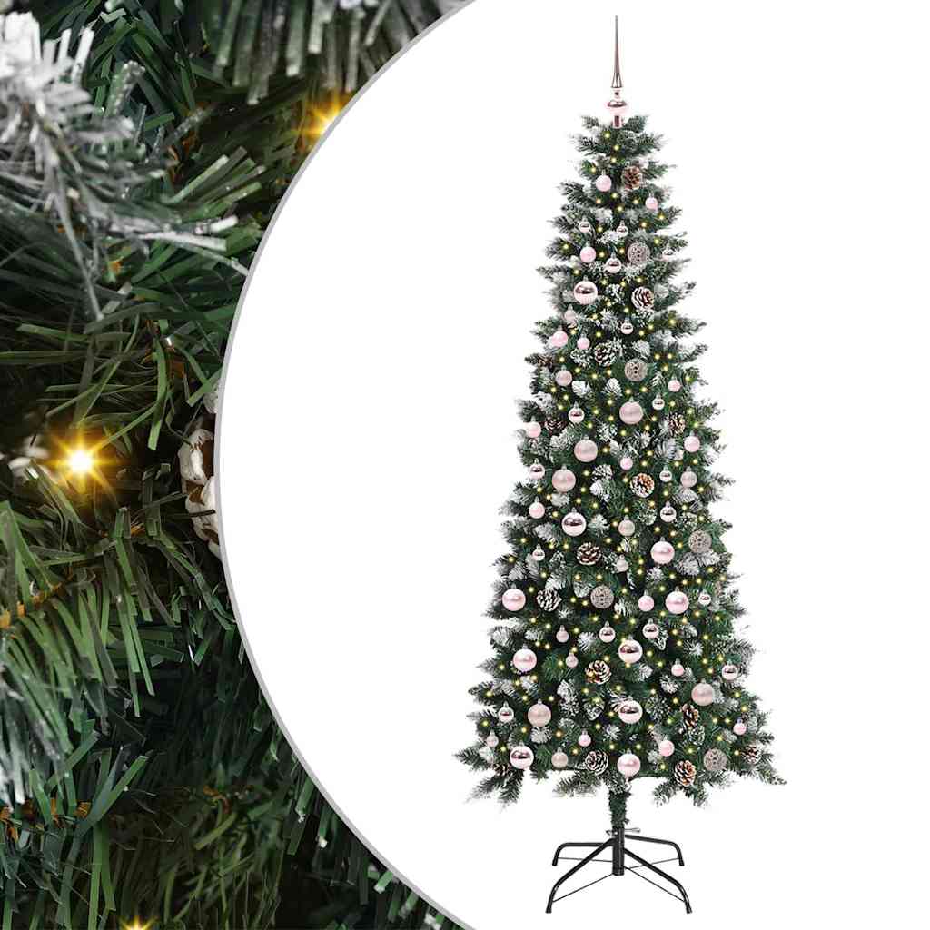 Kunstkerstboom met 300 LED Groen 210 cm PVC en Plastic en Staal is nu te koop bij PeponiXL, paradijselijk wonen!