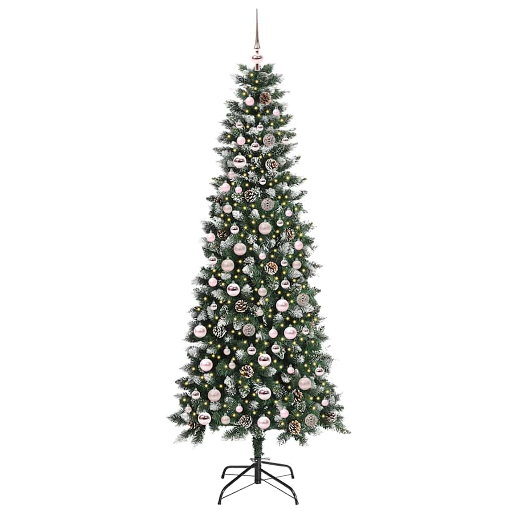 Kunstkerstboom met 300 LED Groen 210 cm PVC en Plastic en Staal is nu te koop bij PeponiXL, paradijselijk wonen!