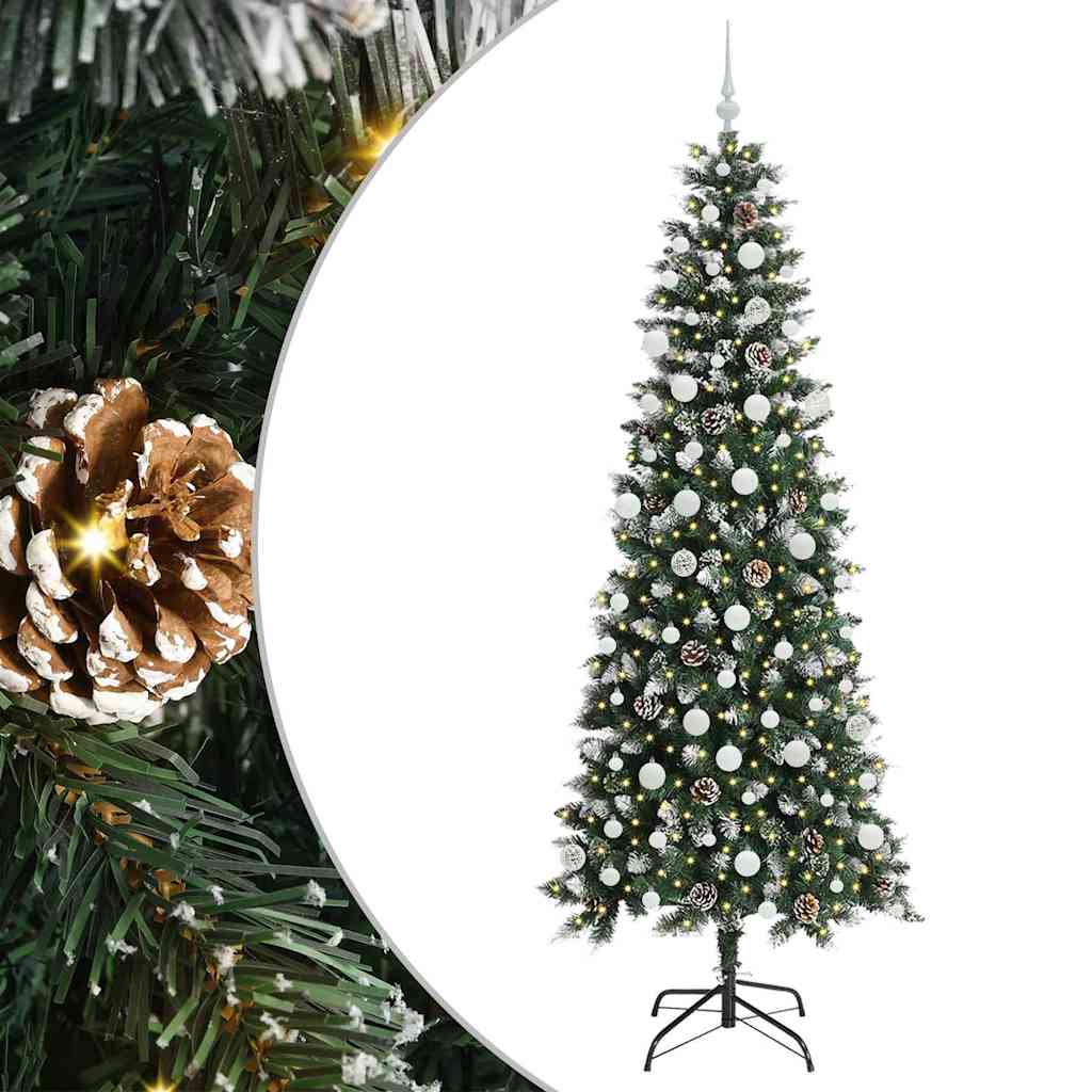 Kunstkerstboom met 300 LED Groen 210 cm PVC en Plastic en Staal is nu te koop bij PeponiXL, paradijselijk wonen!