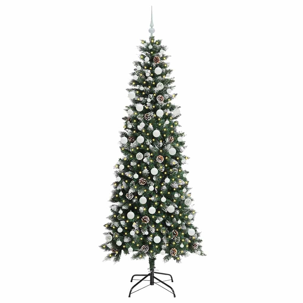 Kunstkerstboom met 300 LED Groen 210 cm PVC en Plastic en Staal is nu te koop bij PeponiXL, paradijselijk wonen!
