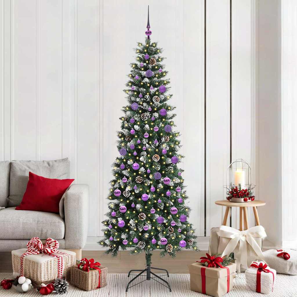 Kunstkerstboom met 300 LED Groen 210 cm PVC en Plastic en Staal is nu te koop bij PeponiXL, paradijselijk wonen!