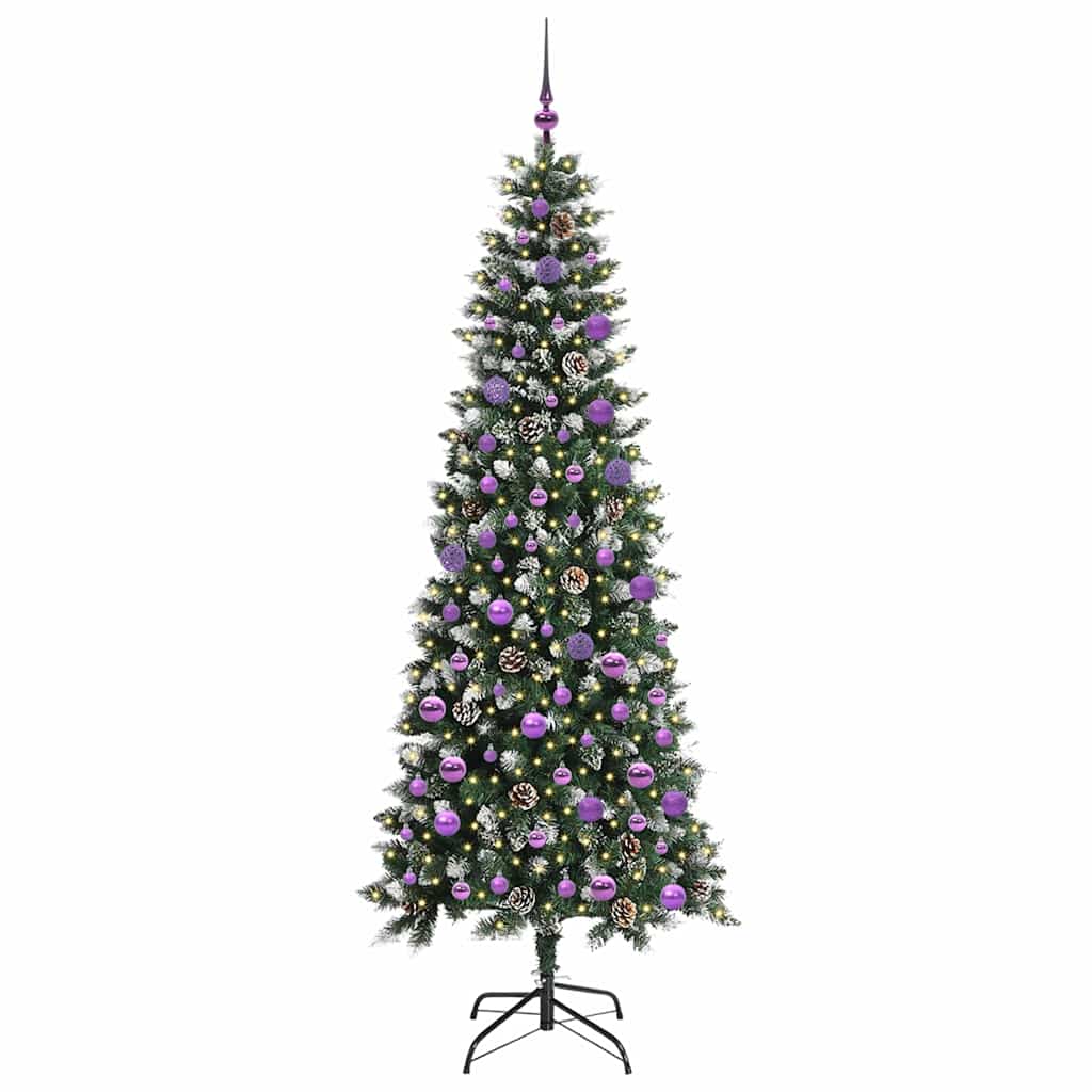Kunstkerstboom met 300 LED Groen 210 cm PVC en Plastic en Staal is nu te koop bij PeponiXL, paradijselijk wonen!