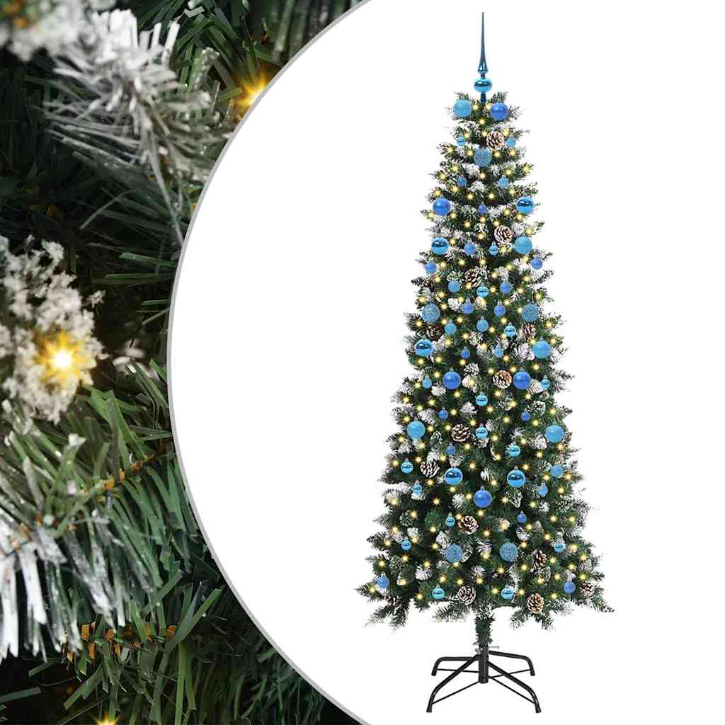 Kunstkerstboom met 300 LED Groen 210 cm PVC en Plastic en Staal is nu te koop bij PeponiXL, paradijselijk wonen!